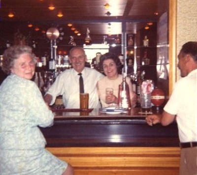 Donny Munro behind the bar.