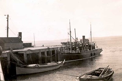 The Ailsa at end of harbour