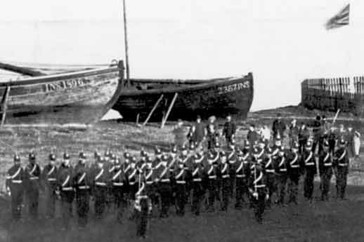 Soldiers parading on the links