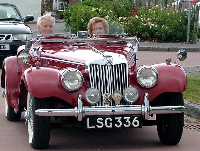 Catriona, the Forces Sweetheart in the MG.