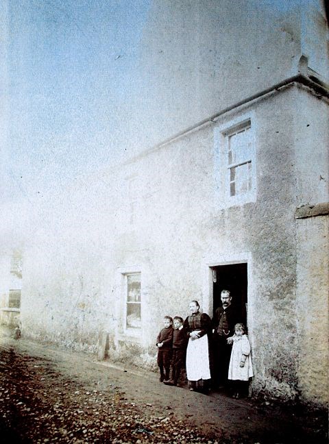 Family outside the Retreat