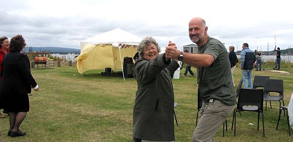 Iris Winton and Henry Cassie having fun.