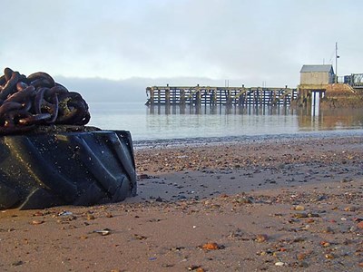 Beached Anchor in front of Royal