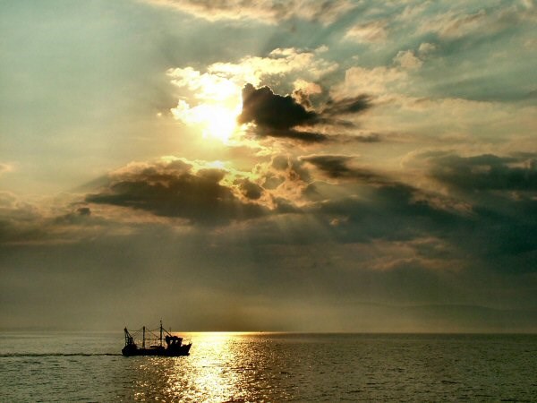 The Ocean Lady Leaving Cromarty Harbour