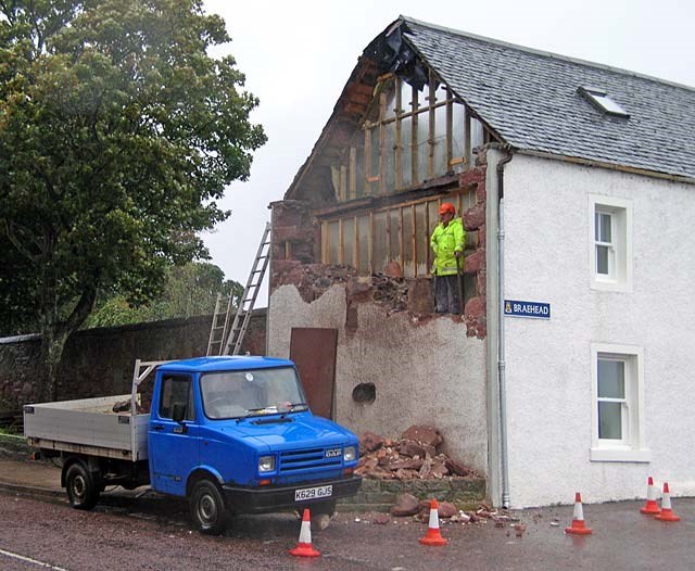 No.1 Braehead gable demolished