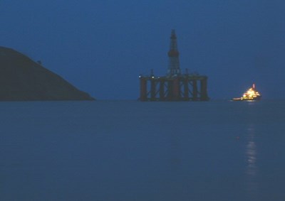 Almost the last rig leaving the Firth