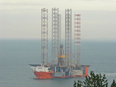 The Blue Marlin entering the Firth.