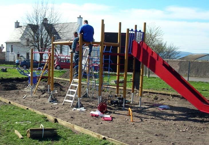 New play area being built in the park