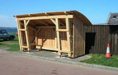 New bus shelter at Shore Street car park