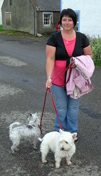 Dougal and Rosie with Kim