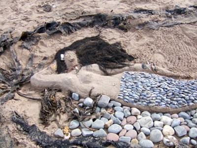 Sand sculpture on Links beach