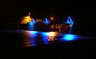 Lonna's Christmas lights on the harbour