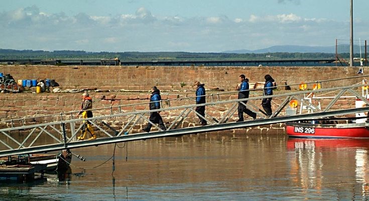 Visitors on the Pontoon Bridge