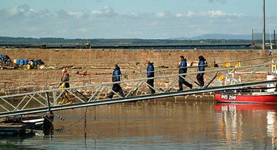 Visitors on the Pontoon Bridge