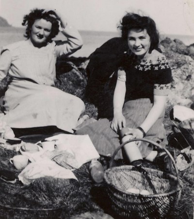 Picnic on the Rocks - c1945