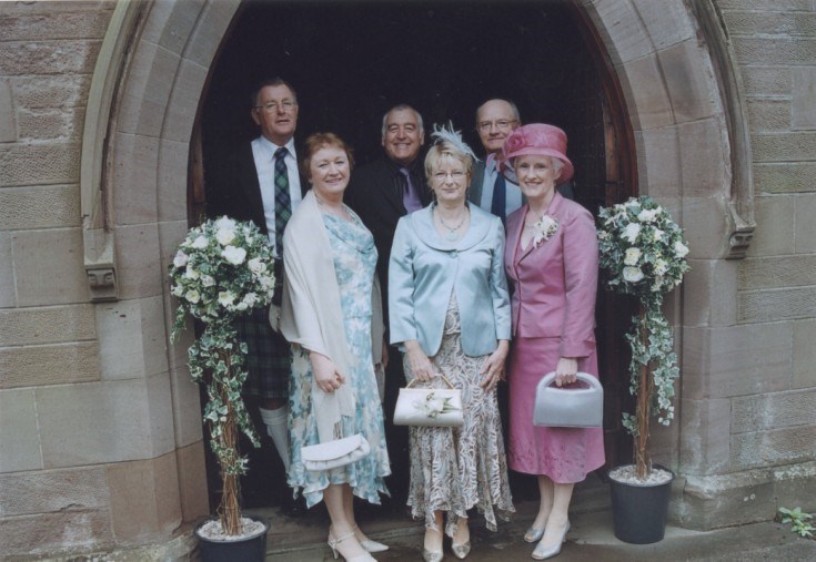 Laura's Wedding. Didn't we scrub up well?