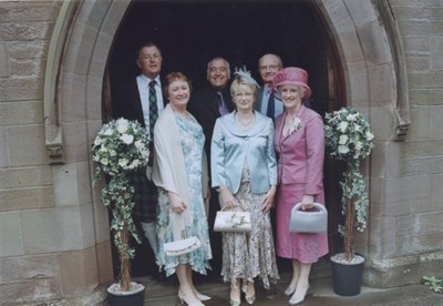 Laura's Wedding. Didn't we scrub up well?