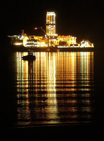 Stena Carron drill ship from Cromarty Harbour