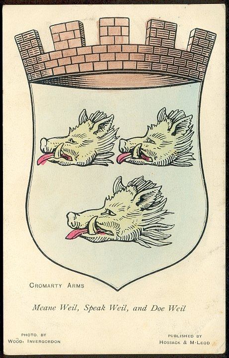 Cromarty Coat of Arms on a Postcard