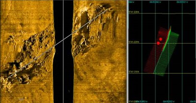 Sonar scan showing the Natal on the sea bed