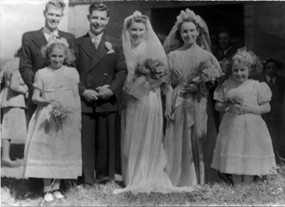 Jean and Dod McLeman's wedding 1949