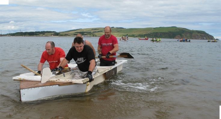 The daft raft race winners - the plumber's mates.