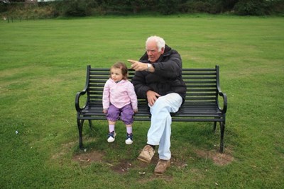Matthew Mackay with grand-daughter Darcy Mackay