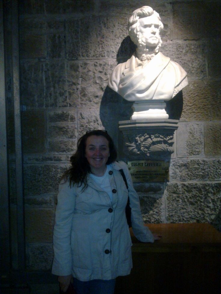 Jane Scott with Hugh Miller at the Wallace Monument.
