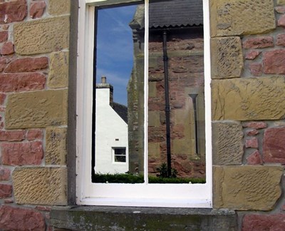 Reflections in the School window