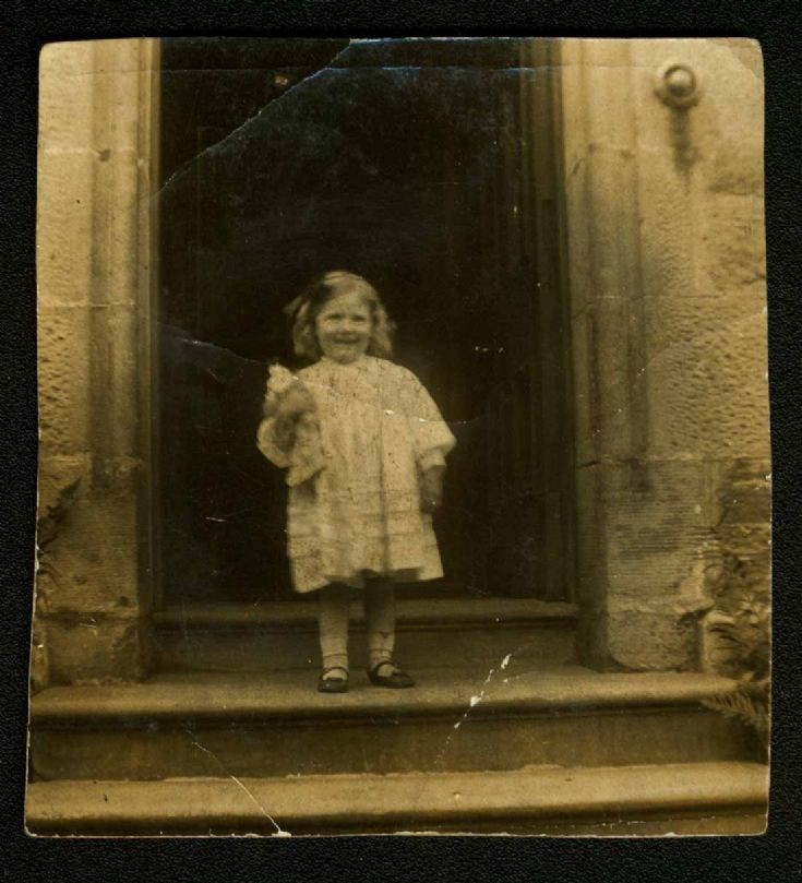 Helen MacLean on the Manse steps