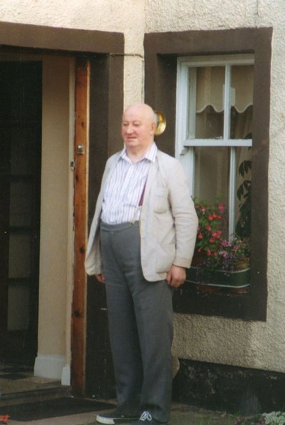 Jimmy Mallaig outside Moonfleet. c1994