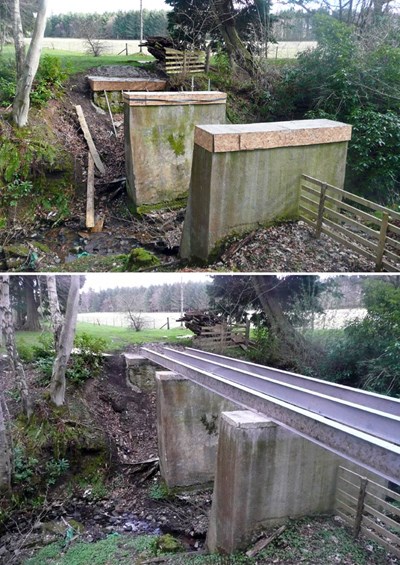 Repairs to the bridge on Cromarty Estate