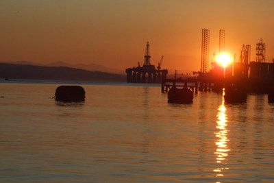 Sunset looking up the Cromarty firth from Nigg