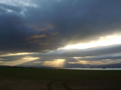 View up the firth from Rosefarm one nice evening in April 2010