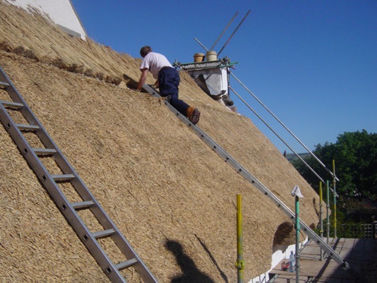 Rethatching Hugh Miller's cottage