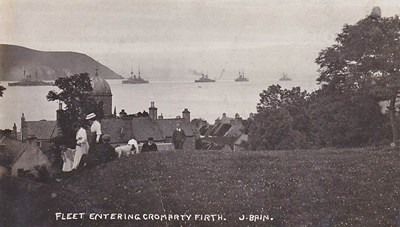 Fleet entering Cromarty Firth - c1910