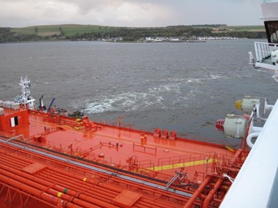 View of Cromarty from the bridge of shuttle tanker 'Petronordic'