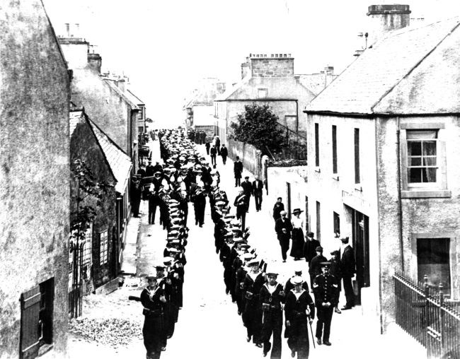 Sailor's Funeral on Bank St - c1910