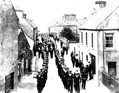 Sailor's Funeral on Bank St - c1910