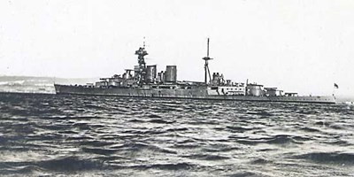 HMS Hood off Cromarty - c1920
