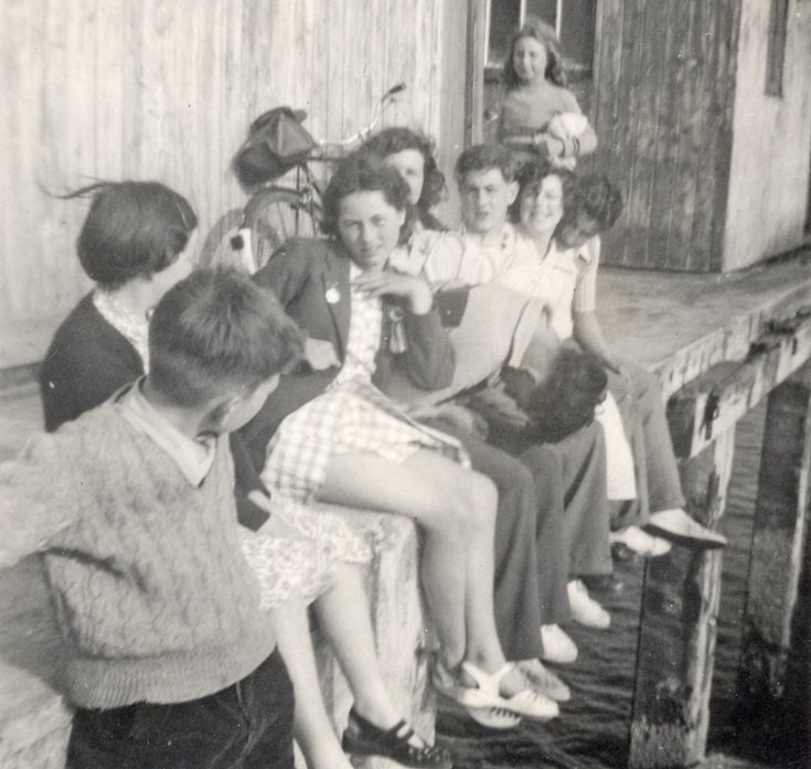 Kids on the harbour - c1960?