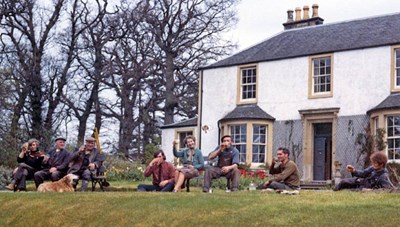 Toasting the harvest at Rosefarm - c1975