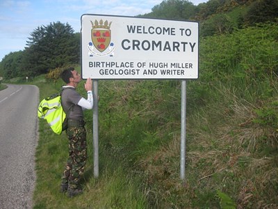 Warren Young arriving in Cromarty