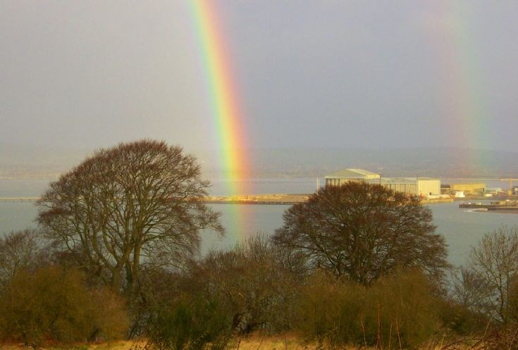 Rainbows over Nigg