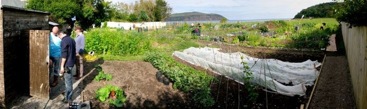 The Cromarty Allotments shed goes up.