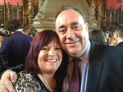 Wanda MacKay with the First Minister