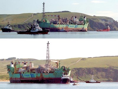 Blue Water Haewene Brim being turned in the Cromarty Firth