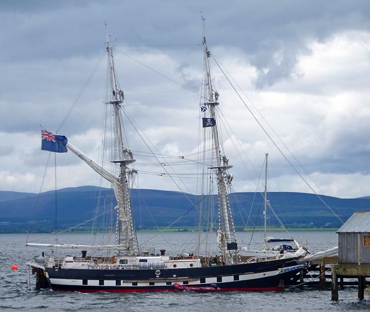 T.S. Royalist in Cromarty Harbour