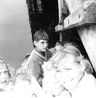 My brother Raymond and me on Cromarty Pier