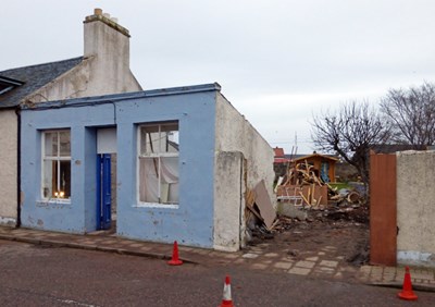 Renovations to McBeath's old shop, High Street